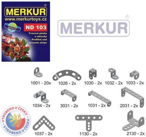 Merkur pásiky a oblúky – náhradné diely ND 103