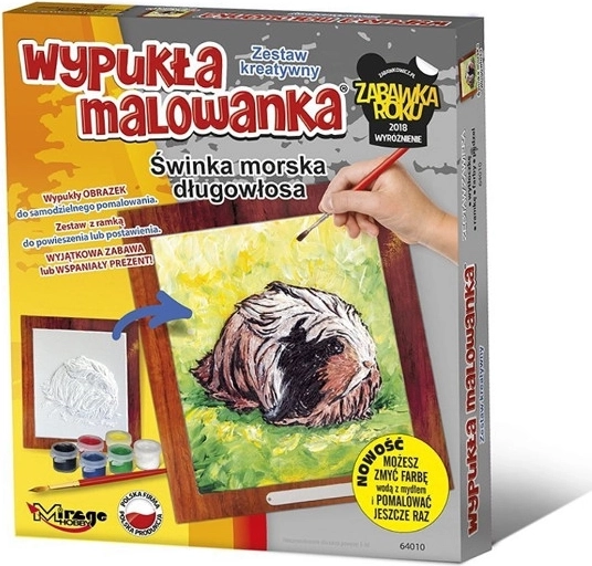 Vypuklá omaľovánka – dlhosrsté morča (kreatívna sada)