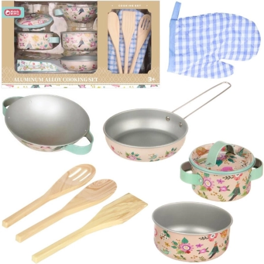 Kovová kuchynská sada Vintage Floral pre deti