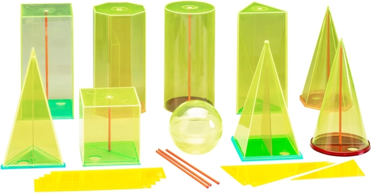 Wissner sada priehľadných geometrických telies 38 ks