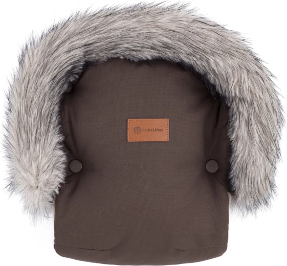 Petite&Mars rukávnik na kočík Furry rich brown