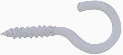 Očko so závitom 40 mm biele, otvorené (50 ks)