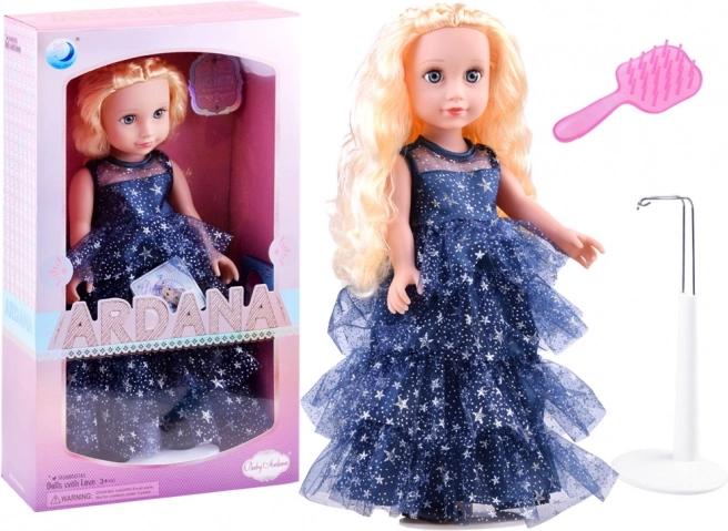 Bábika ARIANA v plesových šatách s hviezdičkami