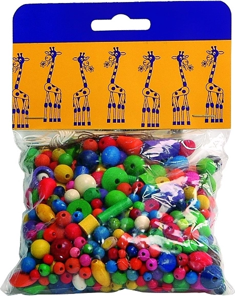 Detoa mix farebných drevených perál 70 g