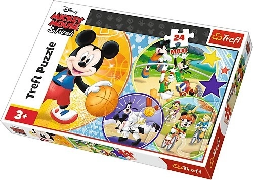 Puzzle maxi 24 dielikov – MICKEY MOUSE: čas na šport