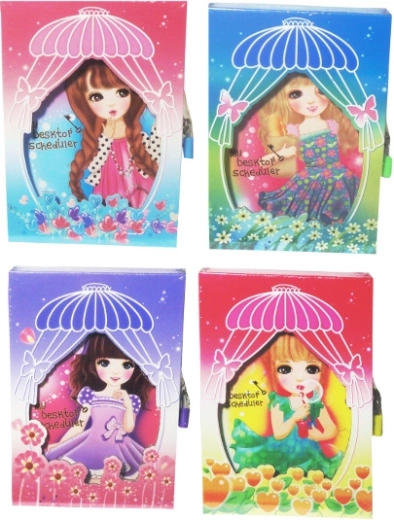 Farebný dievčenský denník so zámkom v pevnej väzbe