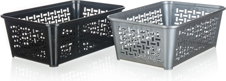 Plastový organizačný košík 30 × 20 × 11 cm, mix farieb