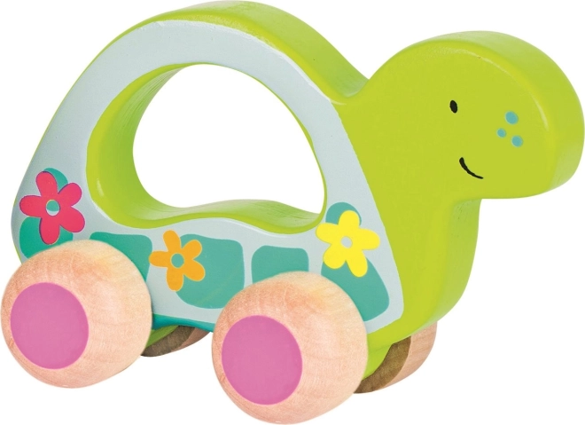 Jazdiaca drevená korytnačka od Goki