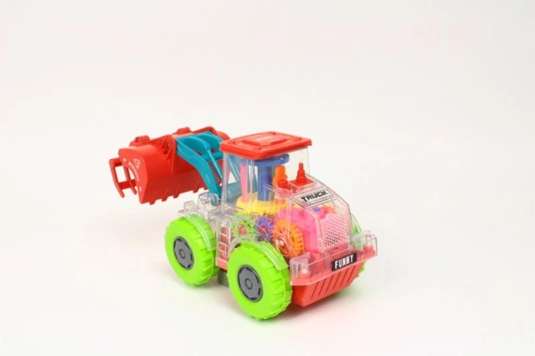 Priehľadný traktor na batérie pre deti