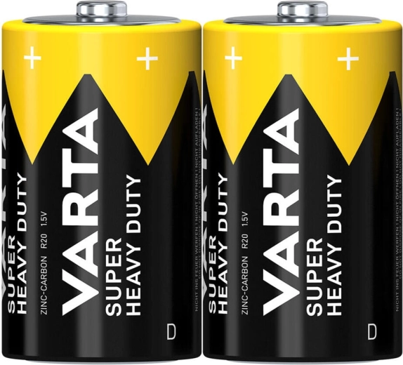 VARTA SuperLife D R20 zinkovo-uhlíkové batérie 1,5 V (2 ks)