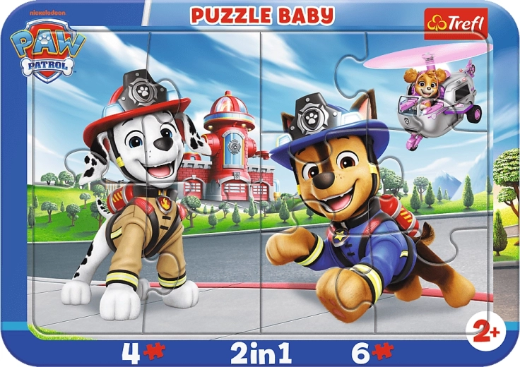 Trefl baby puzzle Labková patrola: kamaráti 2v1 (10 dielikov)