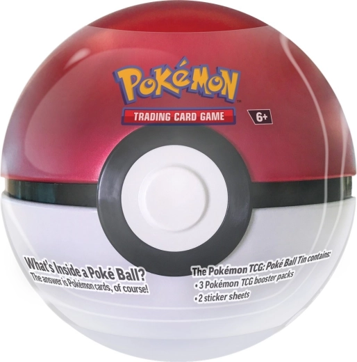 Pokémon TCG plechovka Poké Ball Tin 2024 reprint (3 boostre + samolepky) - 1 kus