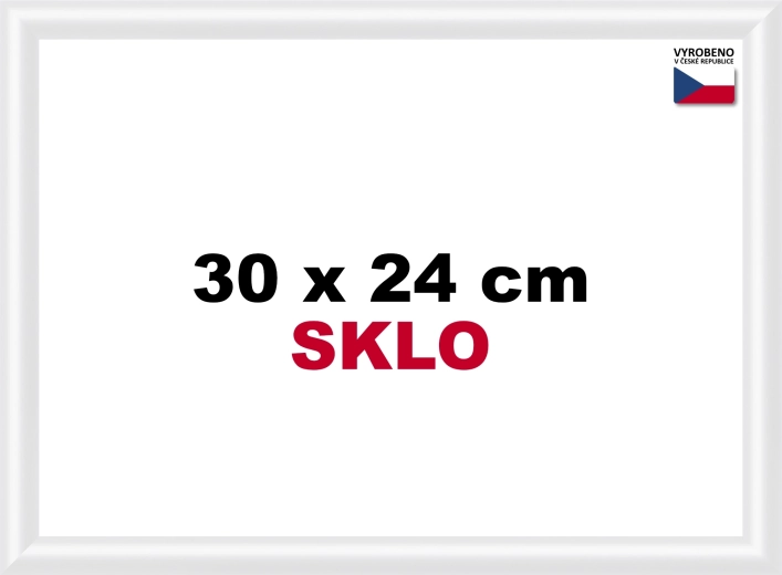 Plastový rám 30 × 24 cm – biely