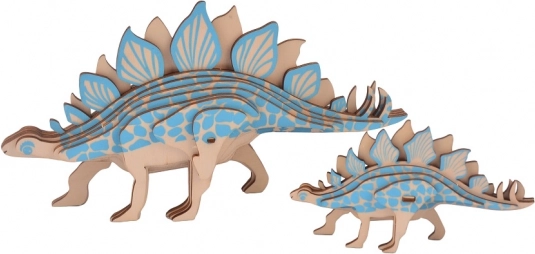 Woodcraft drevené 3D puzzle stegosaurus 2 v 1