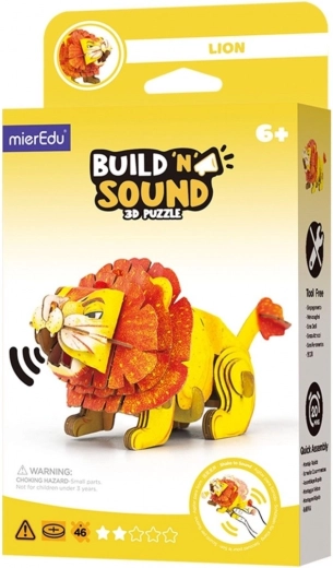 3D puzzle MierEdu Postav a počúvaj – lev