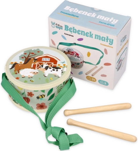 Adam Toys Detský bubienok s motívom farmy - 1 kus