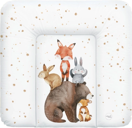 Ceba Baby mäkká prebaľovacia podložka Basic Forest Friends 75 × 72 cm