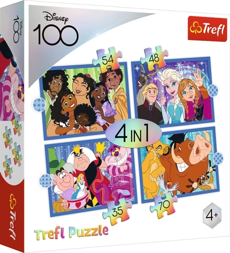 Puzzle 4v1 veselý svet DISNEY
