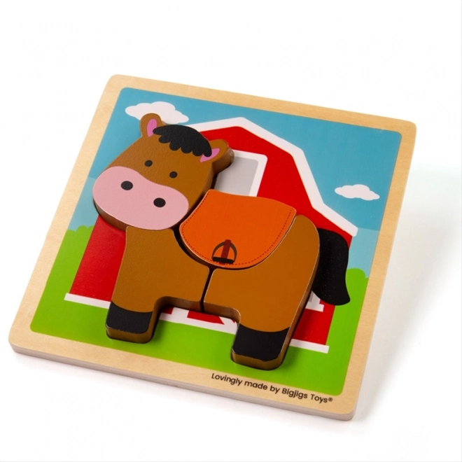 Vkladačka Puzzle Koník Bigjigs Toys