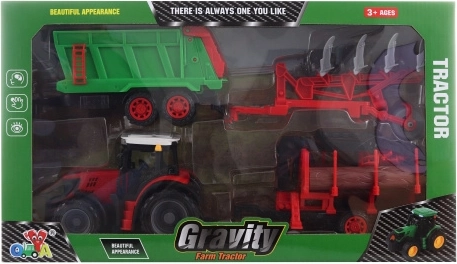 Traktor s 3 vymeniteľnými prívesmi