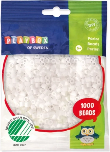 Playbox zažehľovacie korálky biele 1000 ks