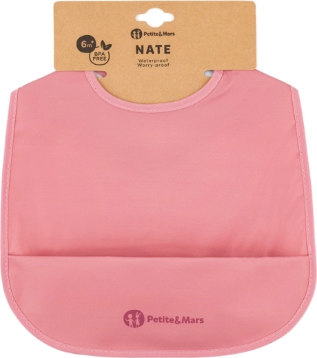 Petite&Mars PU podbradník Nate dusty rose 6m+