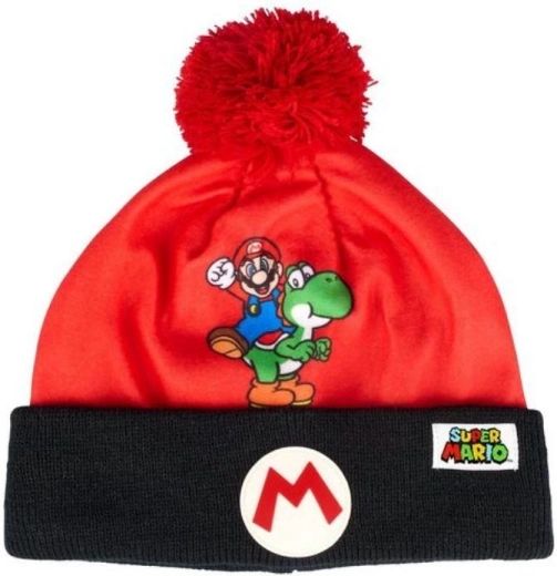 Červená flísová čiapka Super Mario