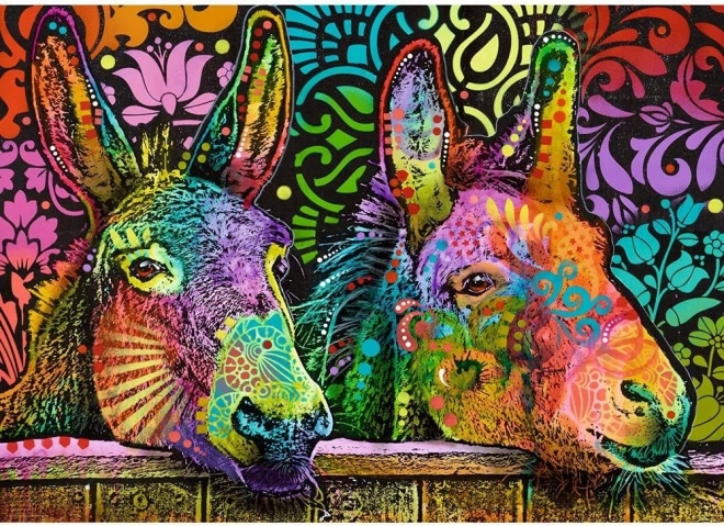Puzzle 1000 dielikov – zamilované oslíky (Jelly Pets) – Heye