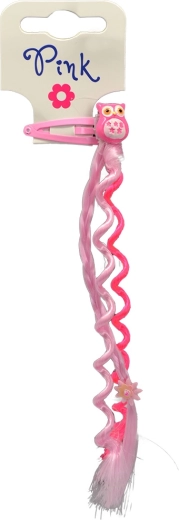 Ružová sada vlasových doplnkov Sova pre malé stylistky