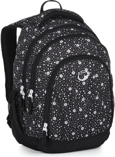 Bagmaster Supernova študentský batoh čierno-biely