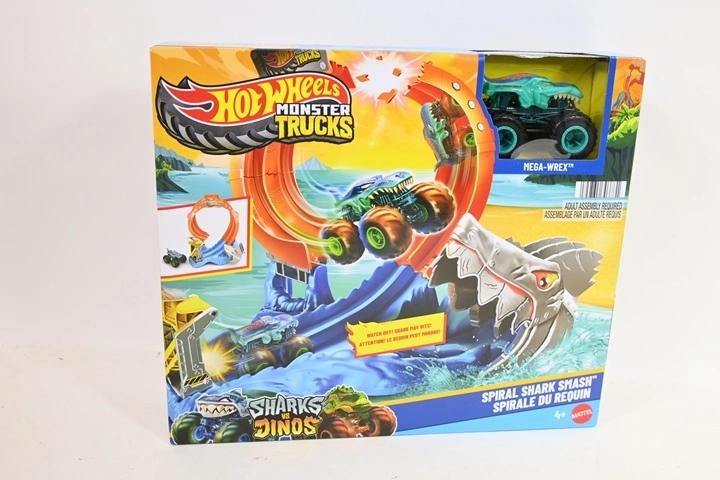 Hot Wheels Monster Trucks Žraločia slučka s autíčkom Mega-Wrex