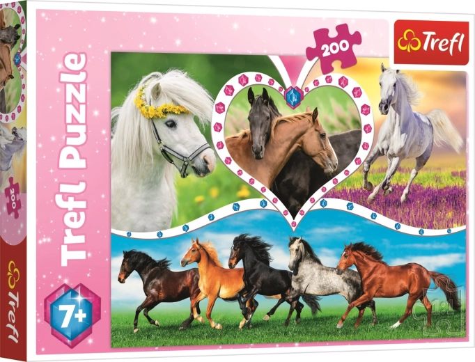 Puzzle 200 dielikov krásne kone TREFL