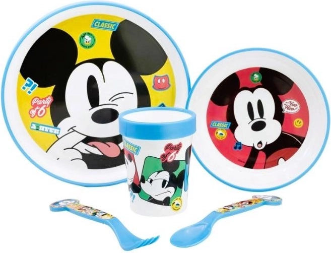 Plastová jedálenská súprava Mickey Mouse 5 ks - 1 kus