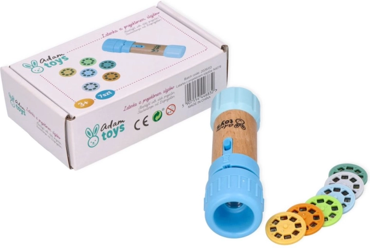 Adam Toys modrá detská baterka s projektorom