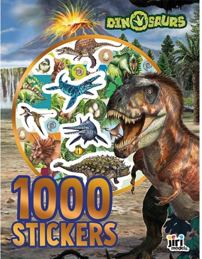 Zošit s 1000 samolepkami dinosaurov
