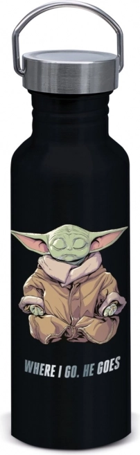 Hliníková fľaša s motívom Grogu z Mandaloriana