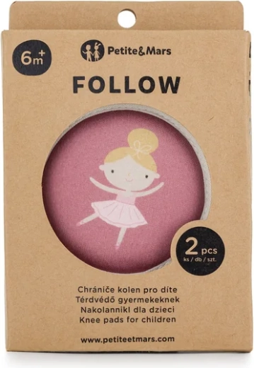 Petite&Mars elastické chrániče kolien na lezenie Follow dusty rose