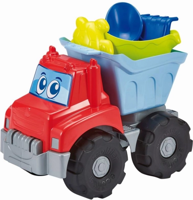 Nákladné auto s kanvičkou a súpravou na piesok