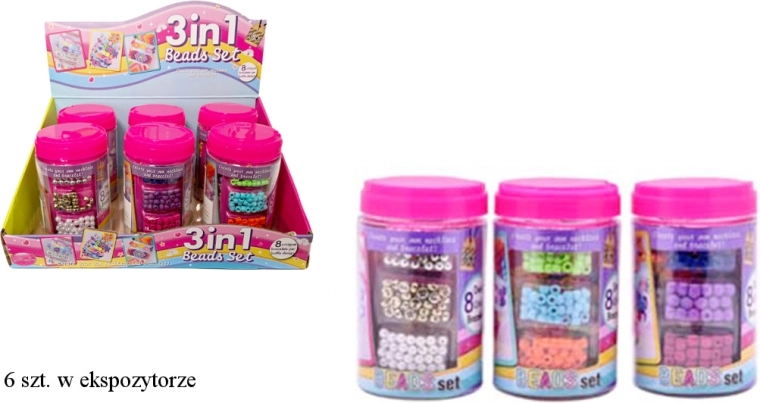 Kreatívna sada korálikov na výrobu šperkov v plastovom boxe