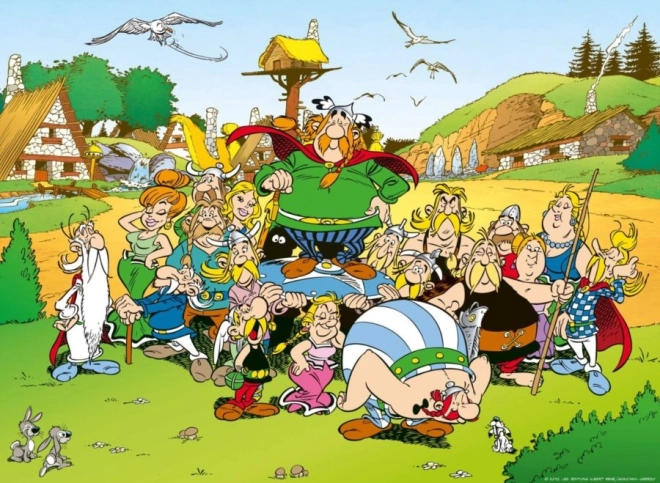 Ravensburger puzzle Asterix a Obelix – dedina 500 dielikov