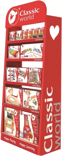 Drevený výstavný regál na hračky 1,8 m CLASSIC WORLD