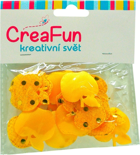 Textilné jablká s 3D bodkami, sada 15 ks (2,8 × 3 cm)