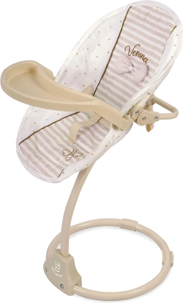 Multifunkčná jedálenská stolička a hojdačka pre bábiky 3 v 1 Verona