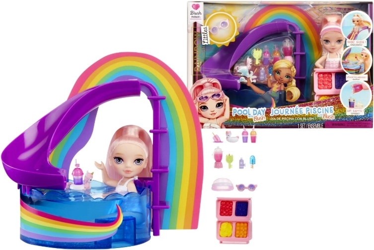 Rainbow High Little Pool Day bábika Blush Parker s doplnkami