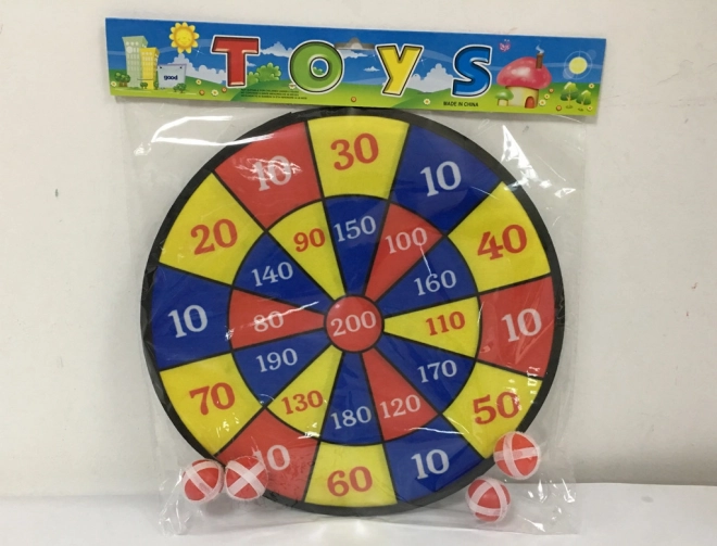 Terč na suchý zips so štyrmi guličkami