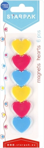 Magnety v tvare srdca STARPAK (6 ks)