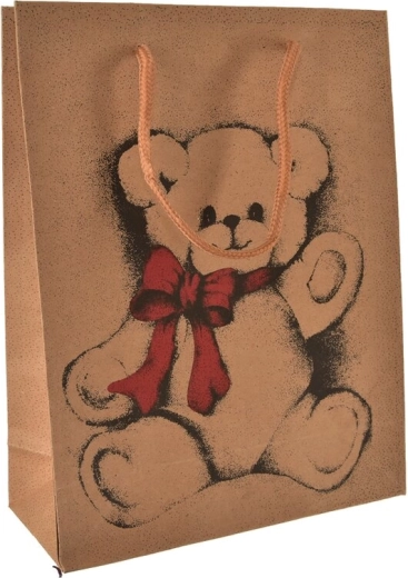 Darčeková papierová taška s motívom medveďa 15 × 6 × 20 cm