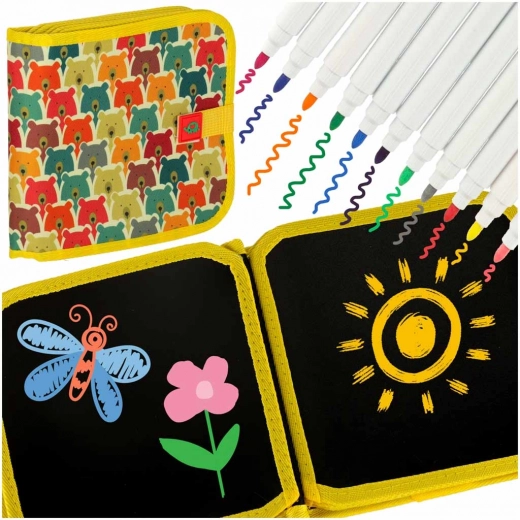 Prenosná kresliaca knižka – tabuľka na kriedy s motívom medvedíkov