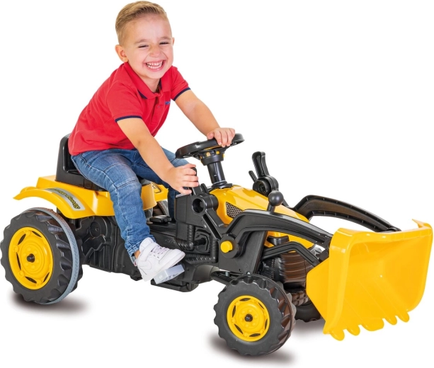 Šliapací traktor s nakladačom JAMARA strong bull, žltý