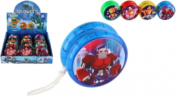 Svietiace jojo s motívom robotov 6cm